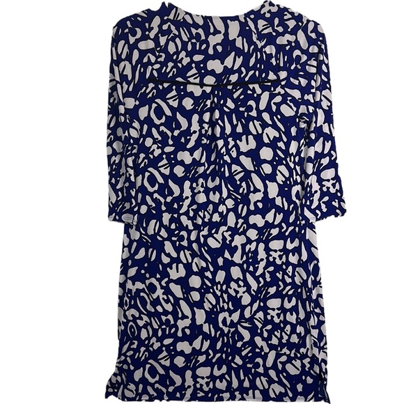 Laundry by Shelli Segal Women’s Blue White Abstract Dress Size Small - Picture 4 of 8